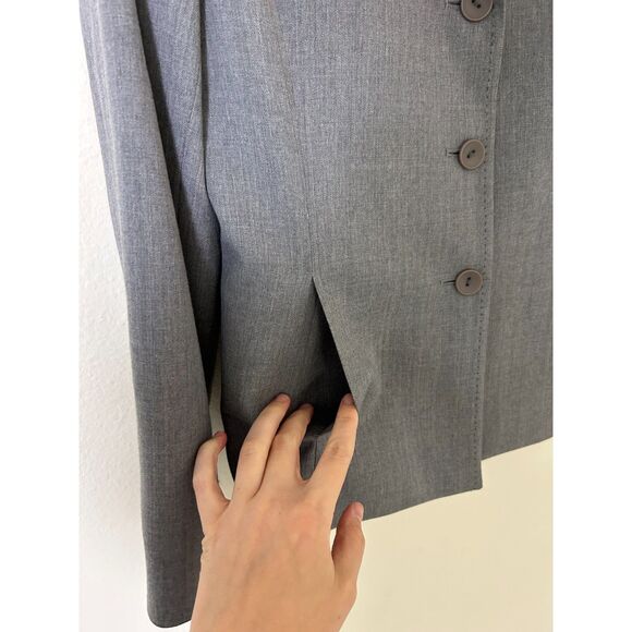 Talbots 100% Wool Gray Blazer Suit Jacket Women’s Size 6 Lined Career Business - Picture 7 of 10